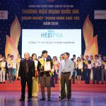 Công ty cổ phẩn dược phẩm Hebipha đạt giải thưởng TOP 50 Thương Hiệu Mạnh quốc gia năm 2019