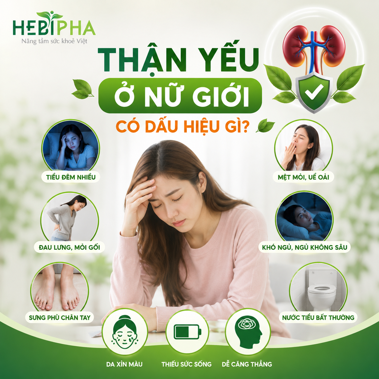 Thận Yếu Ở Nữ Giới Có Dấu Hiệu Gì?